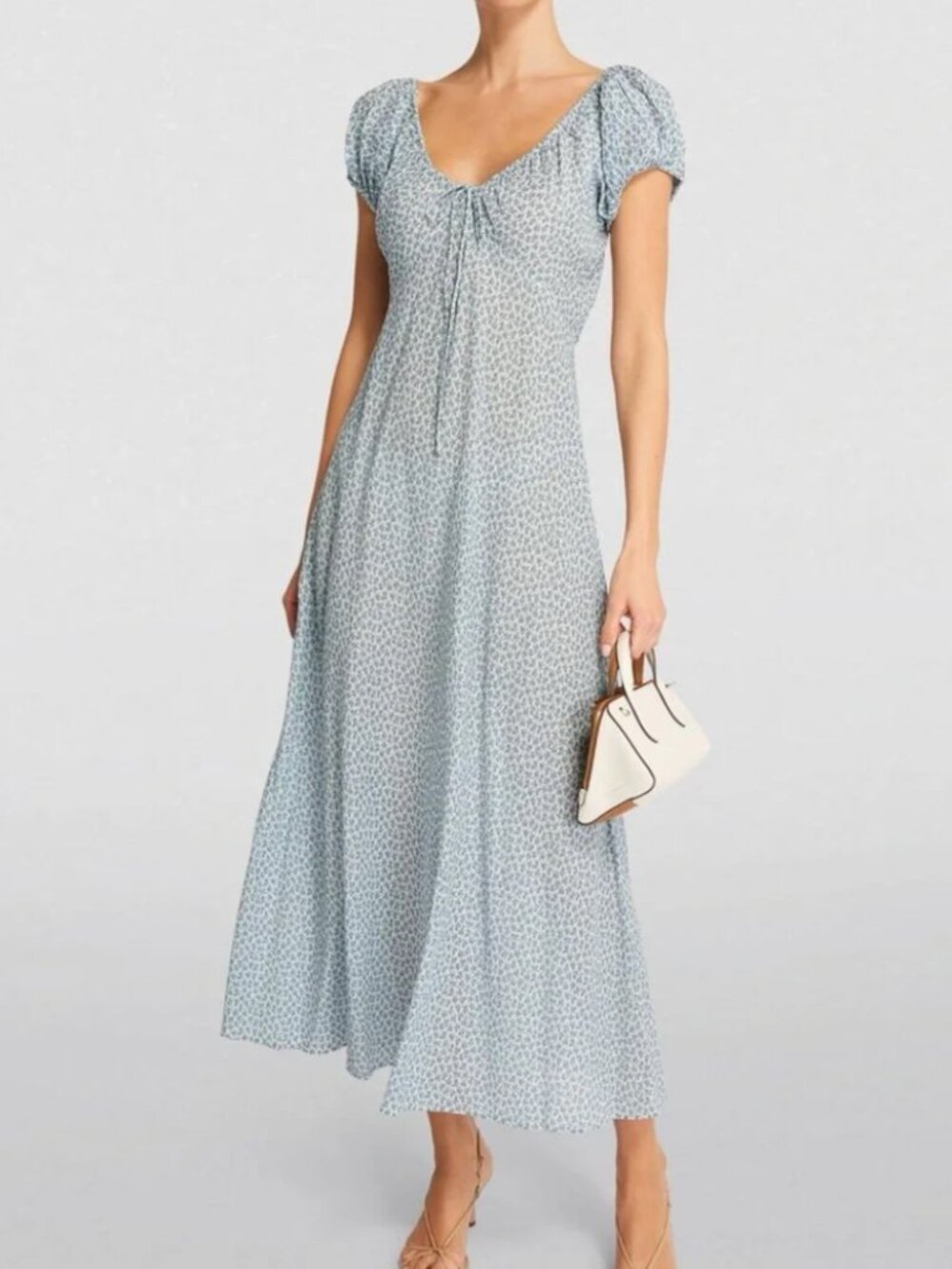 Doen Sofia Dress BLUEBELL HILLSIDE BLOOM Organic Cotton Sz L